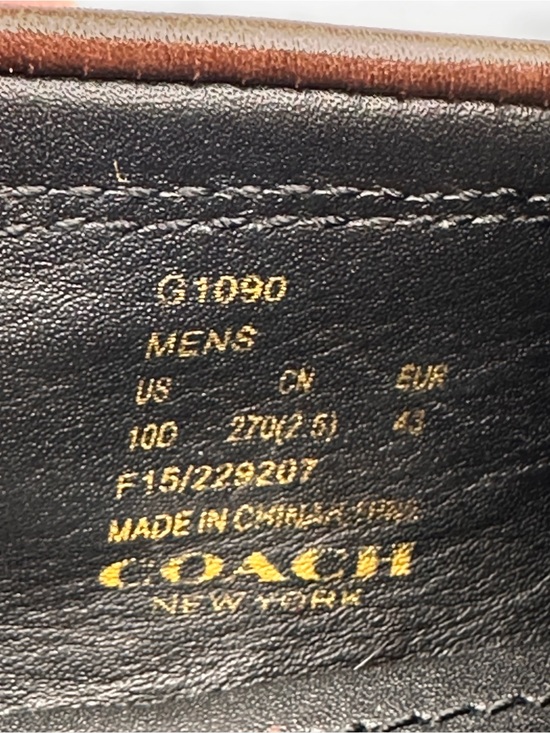 COACH MENS VENETIAN LOAFERS SZ 10 CHESTNUT BROWN LEATHER CASUAL MINIMALIST SHOES main image 13